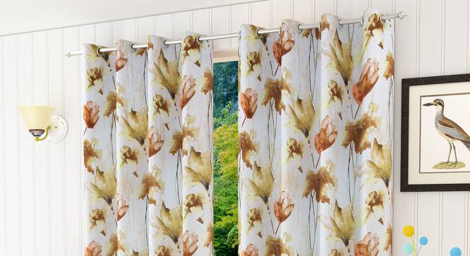 Simia Door Curtain - Set Of 2 (112 x 213 cm  (44" x 84") Curtain Size) by Urban Ladder - Design 1 Half View - 322293