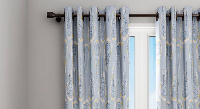 Diesel Curtain (Blue, 122 x 213 cm(48" x 84") Curtain Size) by Urban Ladder - Design 1 Details - 322331