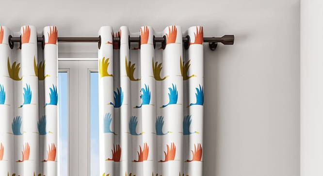 Frida Curtain (White, 122 x 213 cm(48" x 84") Curtain Size) by Urban Ladder - Design 1 Details - 322375