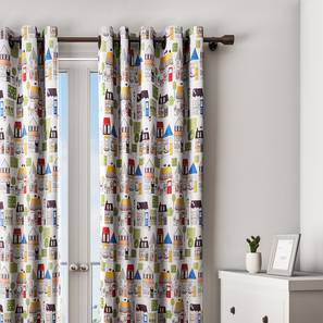 Traditional Curtains Design Kyla Curtain (White, 122 x 213 cm(48" x 84") Curtain Size)