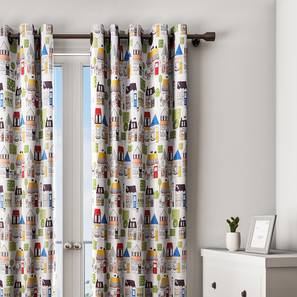 Designer Curtains Design Kyla Curtain (White, 122 x 213 cm(48" x 84") Curtain Size)