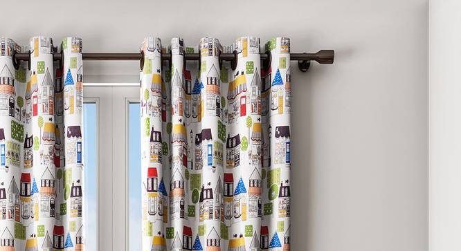 Kyla Curtain (White, 122 x 213 cm(48" x 84") Curtain Size) by Urban Ladder - Design 1 Details - 322379