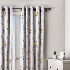 Kids Curtains Design Eva Curtain (White, 122 x 213 cm(48" x 84") Curtain Size)