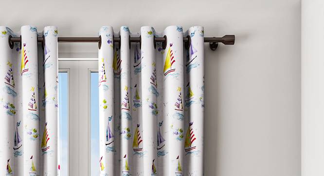 Eva Curtain (White, 122 x 213 cm(48" x 84") Curtain Size) by Urban Ladder - Design 1 Details - 322395