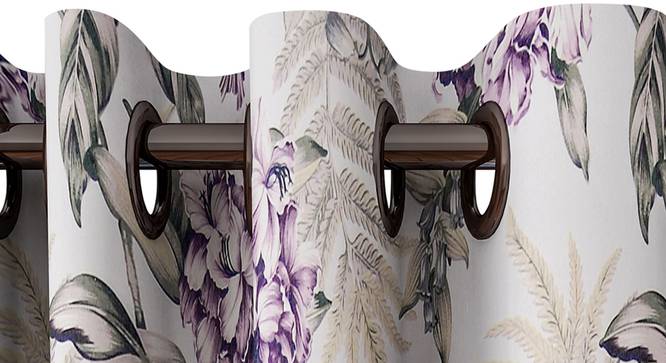 Indigo Curtain (White, 122 x 274 cm(48" x 108") Curtain Size) by Urban Ladder - Design 1 Top View - 322409