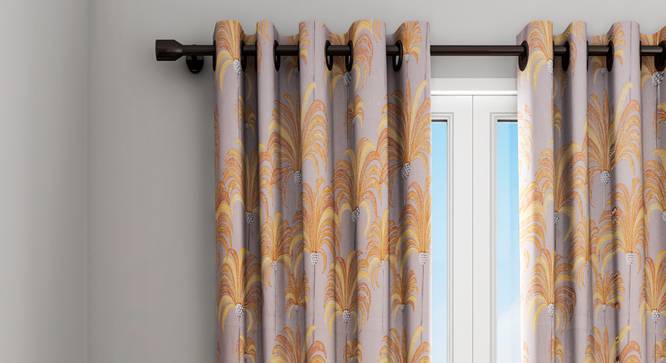 Mabel Curtain (Brown, 122 x 274 cm(48" x 108") Curtain Size) by Urban Ladder - Design 1 Details - 322421