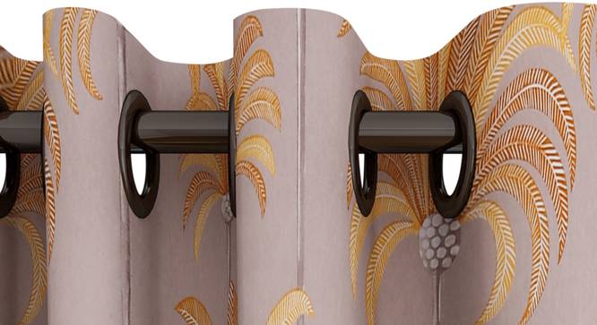 Mabel Curtain (Brown, 122 x 274 cm(48" x 108") Curtain Size) by Urban Ladder - Design 1 Top View - 322422