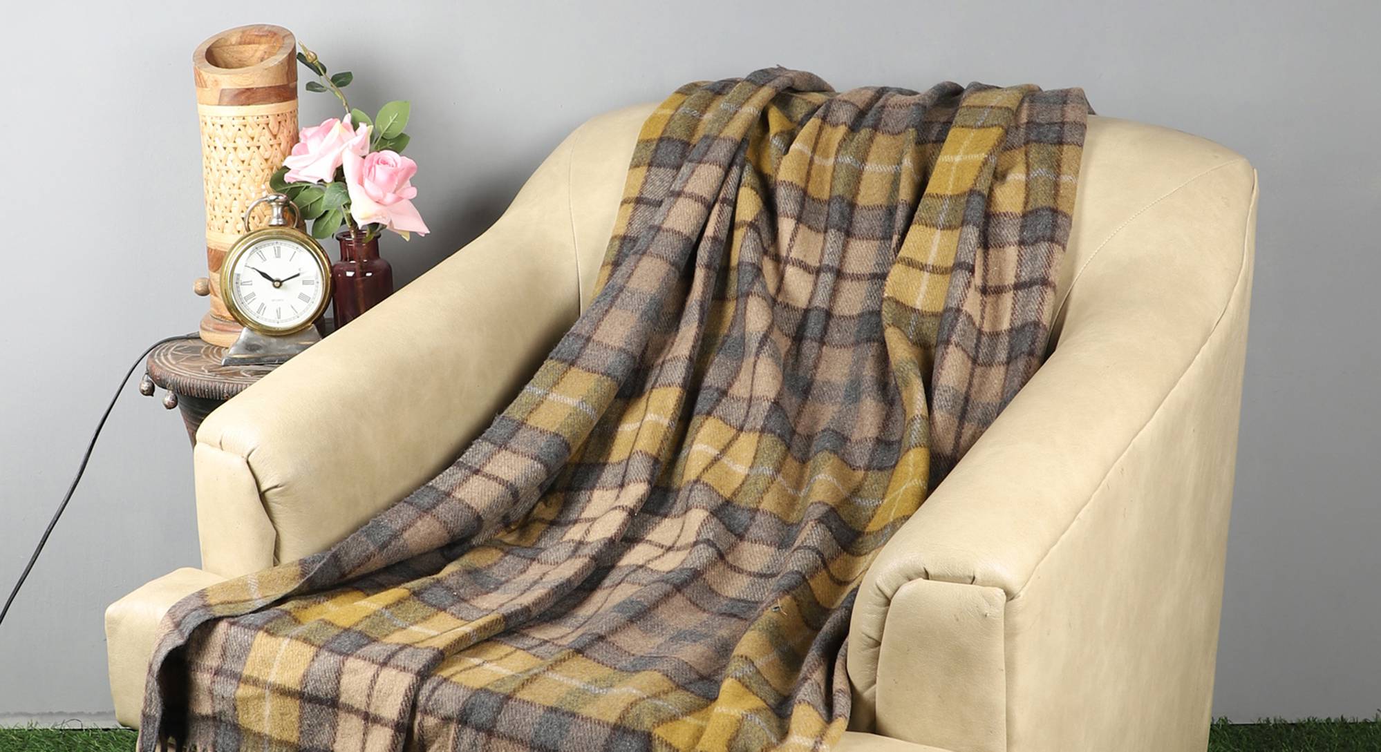 Multi Coloured Wool Throw Urban Ladder