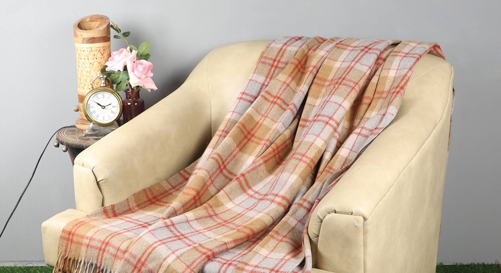 Multi Coloured Wool Throw Urban Ladder