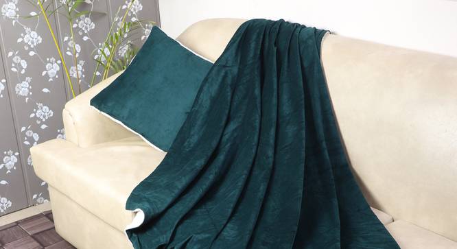 Gwen Throw (Green, 61 x 61 cm  (24" X 24") Cushion Size) by Urban Ladder - Design 1 Full View - 322499