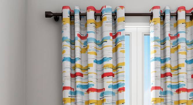 Wren Curtain (White, 122 x 274 cm(48" x 108") Curtain Size) by Urban Ladder - Design 1 Details - 322511