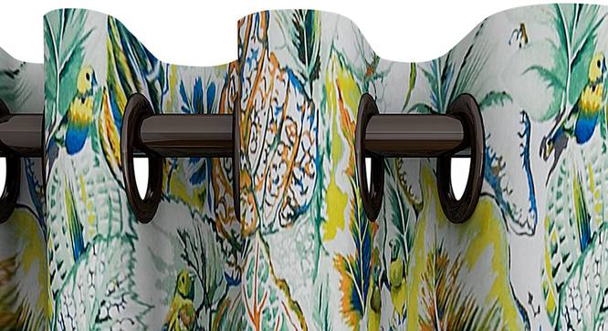 Juliet Curtain (Green, 122 x 274 cm(48" x 108") Curtain Size) by Urban Ladder - Design 1 Top View - 322544