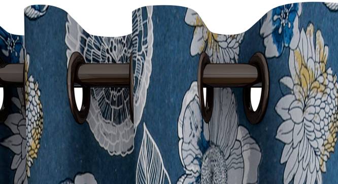 Eve Curtain (Blue, 122 x 274 cm(48" x 108") Curtain Size) by Urban Ladder - Design 1 Top View - 322559