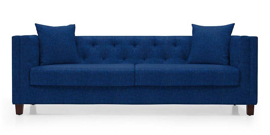 Windsor Sofa (Cobalt Blue) (Cobalt, Fabric Sofa Material, Regular Sofa Size, Regular Sofa Type) by Urban Ladder - - 32256