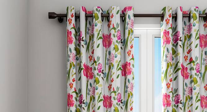 Sophie Curtain (White, 122 x 274 cm(48" x 108") Curtain Size) by Urban Ladder - Design 1 Details - 322563