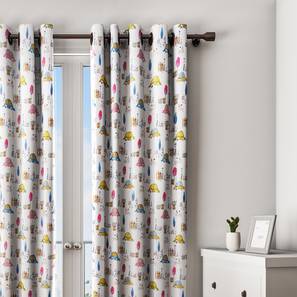 Kids Curtains Design Joy Curtain (White, 122 x 274 cm(48" x 108") Curtain Size)