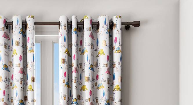 Joy Curtain (White, 122 x 274 cm(48" x 108") Curtain Size) by Urban Ladder - Design 1 Details - 322589