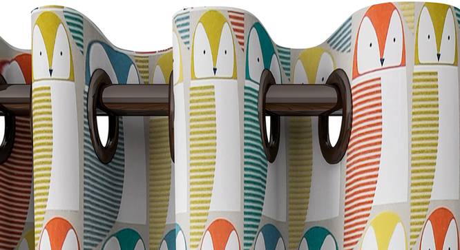 Clarissa Curtain (122 x 274 cm(48" x 108") Curtain Size) by Urban Ladder - Design 1 Top View - 322900