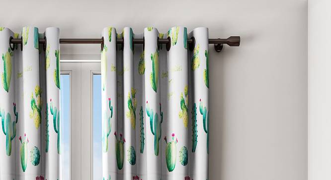 Lorelei Curtain (Green, 122 x 274 cm(48" x 108") Curtain Size) by Urban Ladder - Design 1 Details - 322929