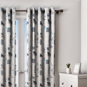 Designer Curtains Design Victoria Curtain (Grey, 122 x 274 cm(48" x 108") Curtain Size)
