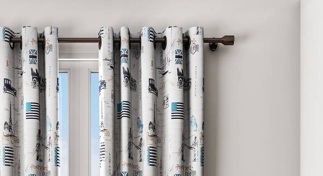 Victoria Curtain (Grey, 122 x 274 cm(48" x 108") Curtain Size) by Urban Ladder - Design 1 Details - 322934