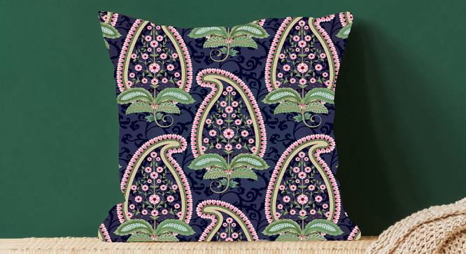Dana Cushion Cover (Aqua, 41 x 41 cm  (16" X 16") Cushion Size) by Urban Ladder - Design 1 Full View - 323195