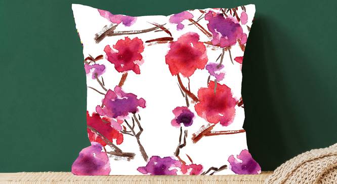 Cox Cushion Cover (41 x 41 cm  (16" X 16") Cushion Size, Maroon) by Urban Ladder - Design 1 Full View - 323235