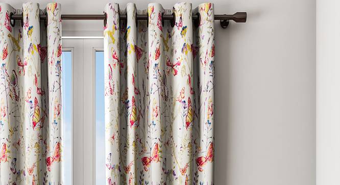 Florence Curtain (Yellow, 122 x 213 cm(48" x 84") Curtain Size) by Urban Ladder - Design 1 Details - 323326