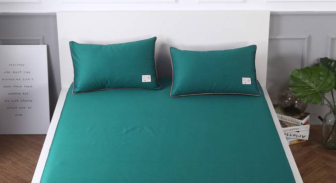 Elaina Bedsheet Set (Teal, Double Size) by Urban Ladder - Design 1 Details - 323336
