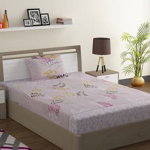 Home Decor In Kanchipuram Design Multi Coloured TC Cotton Size Bedsheet with Pillow Covers