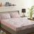 Jay bedsheet set pink white double fitted lp