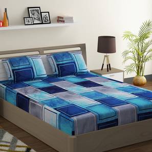Double Bedsheet Design Multi Coloured TC Cotton Size Bedsheet with Pillow Covers