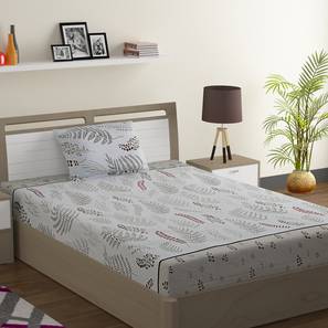Shelly bedsheet set white red single normal lp