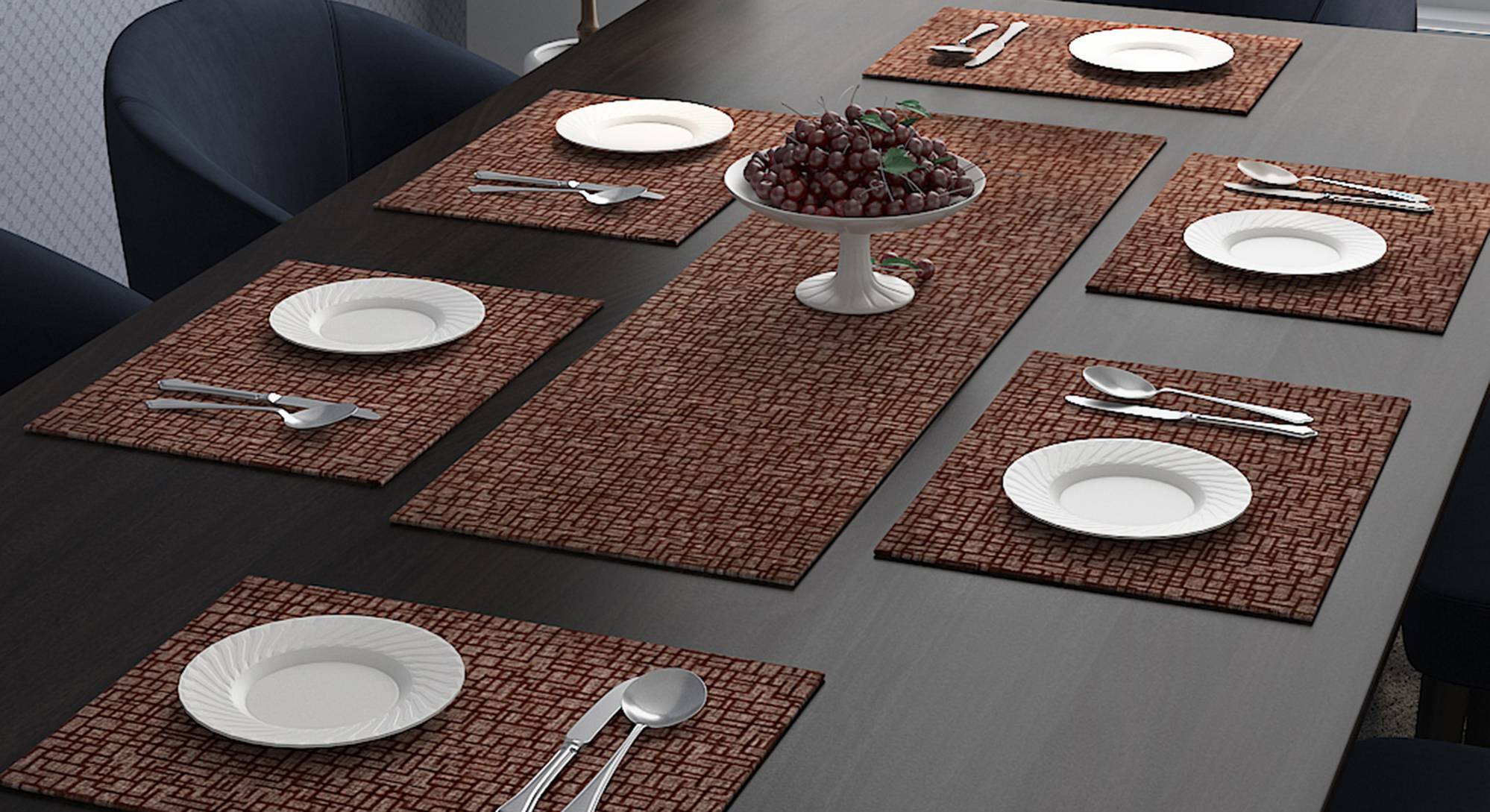 Beige Viscose Inches Table Mat Set of Urban Ladder