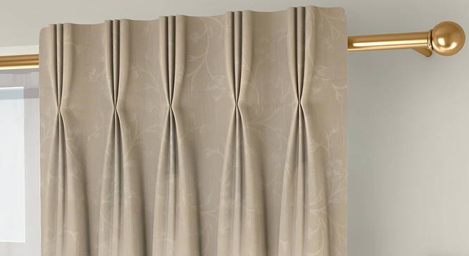 Pazaz Door Curtains - Set Of 2 (Cream, 112 x 213 cm  (44" x 84") Curtain Size) by Urban Ladder - Front View Design 1 - 324502