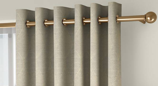 Abetti Door Curtains - Set Of 2 (Cream, 112 x 213 cm  (44" x 84") Curtain Size) by Urban Ladder - Front View Design 1 - 324554