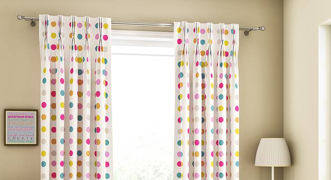 Polka Party Door Curtains - Set Of 2 (112 x 274 cm  (44" x 108") Curtain Size) by Urban Ladder - Design 1 Full View - 324575