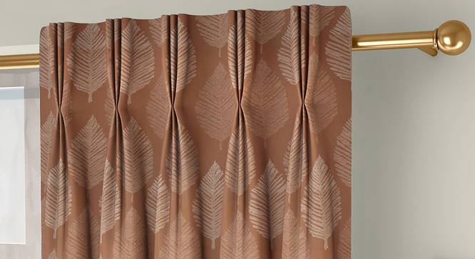 Provencia Door Curtains - Set Of 2 (Brown, 112 x 213 cm  (44" x 84") Curtain Size) by Urban Ladder - Front View Design 1 - 324622