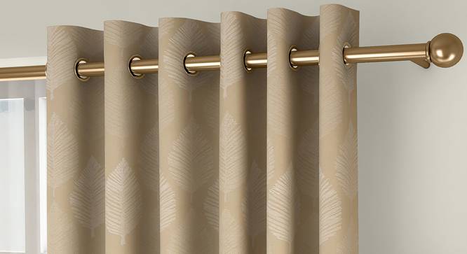 Provencia Door Curtains - Set Of 2 (Cream, 112 x 213 cm  (44" x 84") Curtain Size) by Urban Ladder - Front View Design 1 - 324676