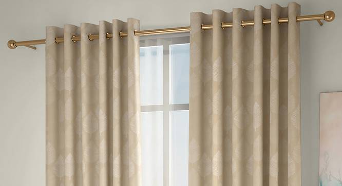 Provencia Door Curtains - Set Of 2 (Cream, 112 x 274 cm  (44" x 108") Curtain Size) by Urban Ladder - Design 1 Full View - 324681