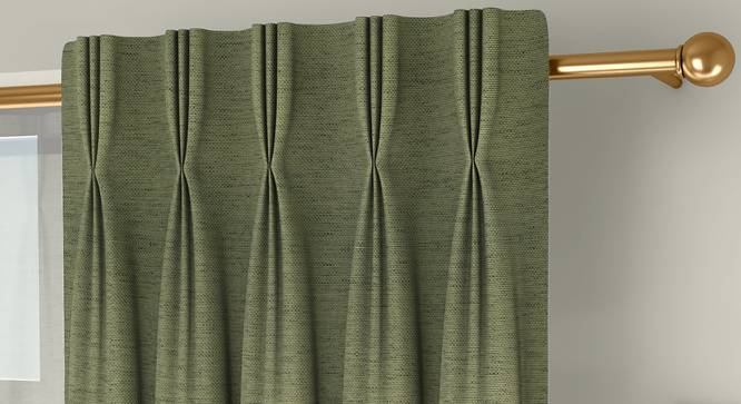 Windermere Blackout Door Curtains - Set Of 2 (Green, 112 x 274 cm  (44" x 108") Curtain Size) by Urban Ladder - Front View Design 1 - 324752