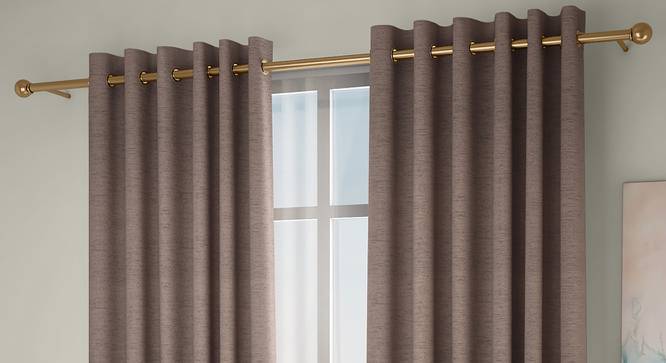 Windermere Blackout Door Curtains - Set Of 2 (Beige, 112 x 213 cm  (44" x 84") Curtain Size) by Urban Ladder - Design 1 Full View - 324763