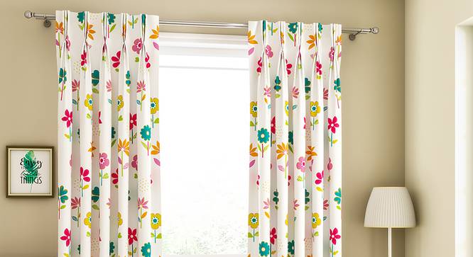 Wonderland Window Curtains - Set Of 2 (112 x 152 cm  (44" x 60") Curtain Size) by Urban Ladder - Design 1 Full View - 324861