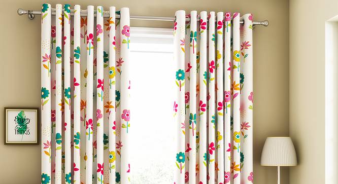 Wonderland Window Curtains - Set Of 2 (112 x 152 cm  (44" x 60") Curtain Size) by Urban Ladder - Design 1 Full View - 324867