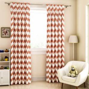Dining Furniture In Namakkal Design Chevron Window Curtains - Set Of 2 (Pink, 71 x 152 cm (28"x60") Curtain Size, American Pleat)