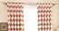 Chevron Window Curtains - Set Of 2 (112 x 152 cm  (44" x 60") Curtain Size, Baby Pink) by Urban Ladder - Design 1 Details - 324921