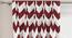 Chevron Door Curtains - Set Of 2 (Brick Red, 112 x 213 cm  (44" x 84") Curtain Size) by Urban Ladder - Design 1 Top View - 324946