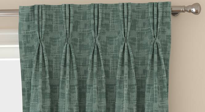 Arezzo Door Curtains - Set Of 2 (Aqua, 112 x 213 cm  (44" x 84") Curtain Size) by Urban Ladder - Front View Design 1 - 324958