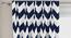 Chevron Door Curtains - Set Of 2 (Indigo, 112 x 274 cm  (44" x 108") Curtain Size) by Urban Ladder - Design 1 Top View - 325022