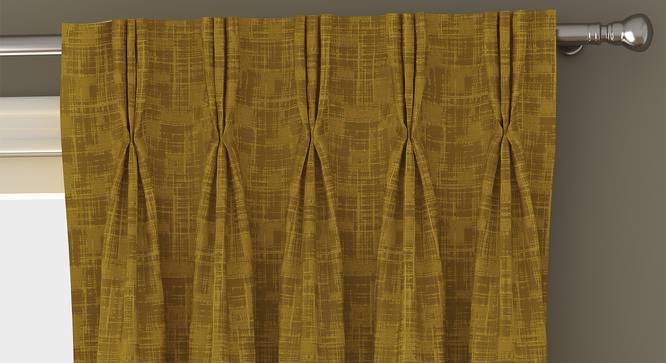 Arezzo Door Curtains - Set Of 2 (112 x 213 cm  (44" x 84") Curtain Size, HONEY) by Urban Ladder - Front View Design 1 - 325062